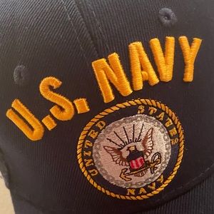 Navy Blue U.S. Navy Shadow Embroidery Cap NWOT